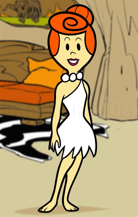 How To Draw Wilma Flintstone Step By Step Drawing Guide By Dawn Dragoart