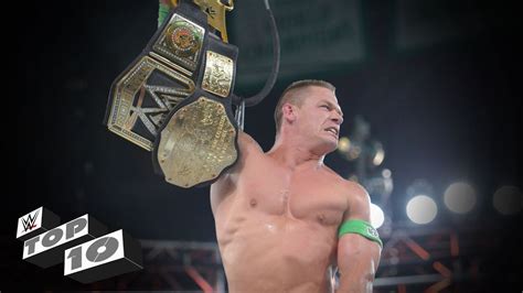 John Cena S Greatest World Title Triumphs Wwe Top Youtube