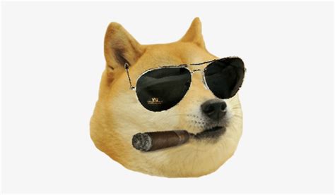 Doge Cigar And Glasses Doge Png Free Transparent Png Download Pngkey