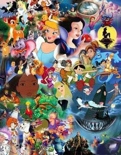 A Collage Of Disney Characters Disney Cartoon Movies Pixar Movies