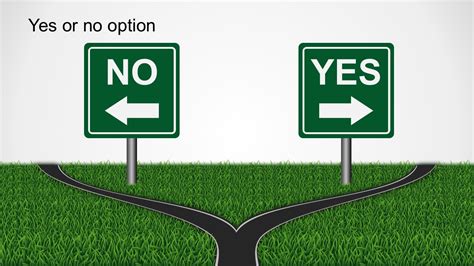 Yes Or No Grass Pathway Powerpoint Template