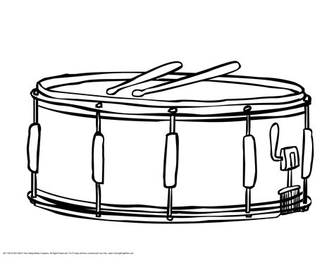 Snare Drum Coloring Page Clip Art Library