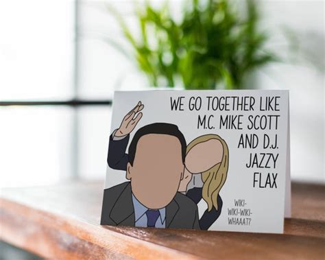 Michael And Holly Card The Office Card Michael Scott Card Etsy