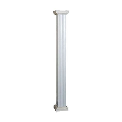 8 High X 6 Wide White Classic Aluminum Square Fluted Structural