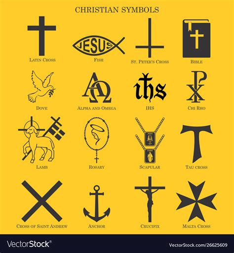 Christian Symbols Royalty Free Vector Image VectorStock