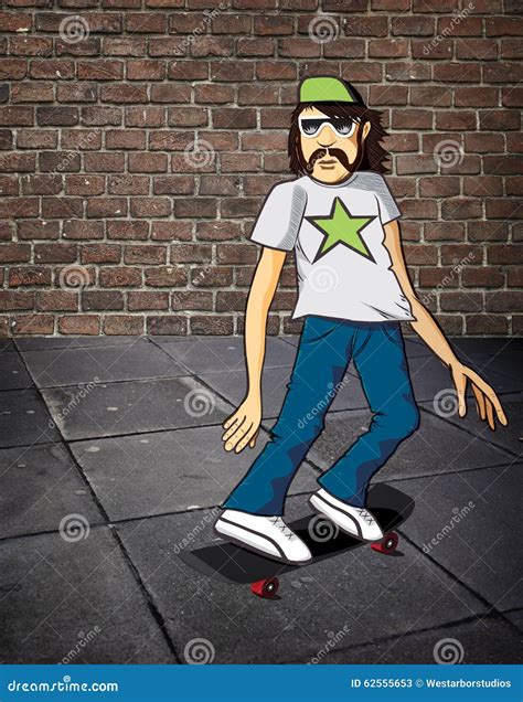 Skater Dude Stock Illustration Illustration Of Young 62555653