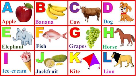 A For Apple B For Banana Alphabets A To Z A Se Z Tak Youtube