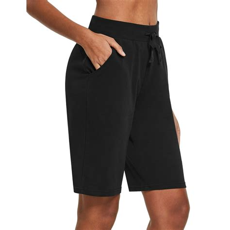 Baleaf Baleaf Womens Bermuda Shorts Cotton Long Shorts With Pockets