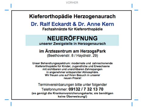 Sie können strafanzeigen auch online einreichen. Anzeigengestaltung für einen Zahnarzt & Kieferorthopäden ...