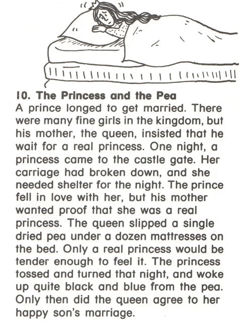 10 Princess And Pea Story Fairy Tales Kindergarten Short Fairy