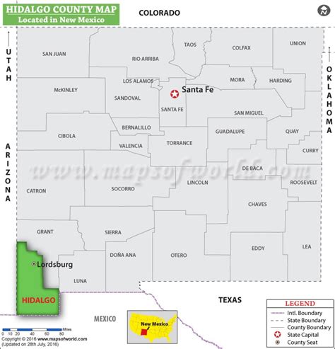 Hidalgo County Map New Mexico