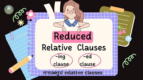 Reduced Relative Clauses Ing Clause Ed Clause Relative Clause Adjective Clause