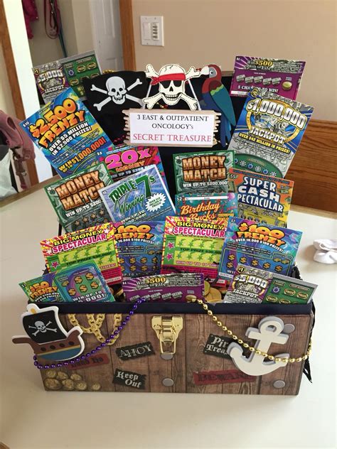 Lotto Ticket T Basket Treasure Chest Diy Basket Raffle Giveaway