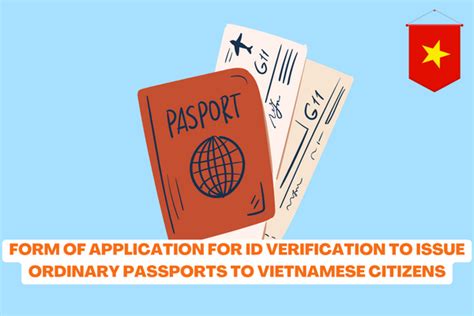 Vietnam Form Of Application For Identity Verification To Issue Ordinary Passports To Vietnamese