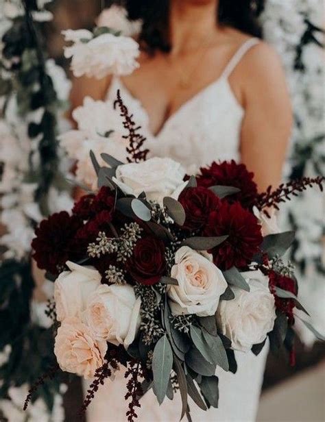 Red And Gray Wedding Bouquets Ellen Ii Bridal Bouquet Artificial