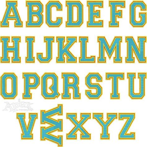 Block Embroidery Font Apex Monogram Designs And Fonts