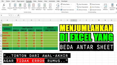 Cara Cepat Menjumlahkan Di Excel Yang Beda Antar Sheet Sangat AKURAT YouTube