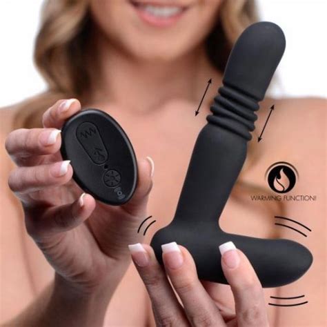 Under Control Thrusting And Heating Anal Plug With Remote Free