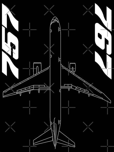 Boeing 757 And 767 Top View Poster By Magazinecombate Redbubble