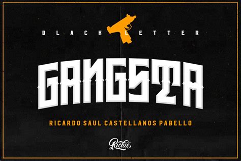 Gangsta Chicano Font Stunning Blackletter Fonts ~ Creative Market