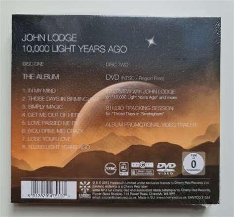 10000 Light Years Ago Deluxe Version By John Lodge Cd And Dvd 2015