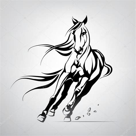 Silhouette Of Running Horse — Stock Vector © Nutriaaa 95829474