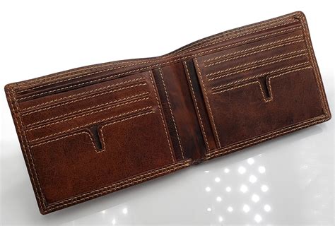 Ag Wallets Personalized Mens Handmade Vintage Brown Genuine Etsy