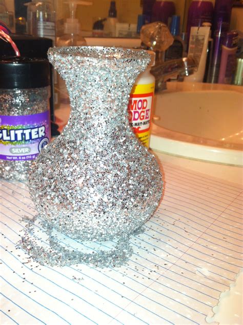 Another Pic Of My Glittery Vase Our Wedding Diy Crafts Glittery