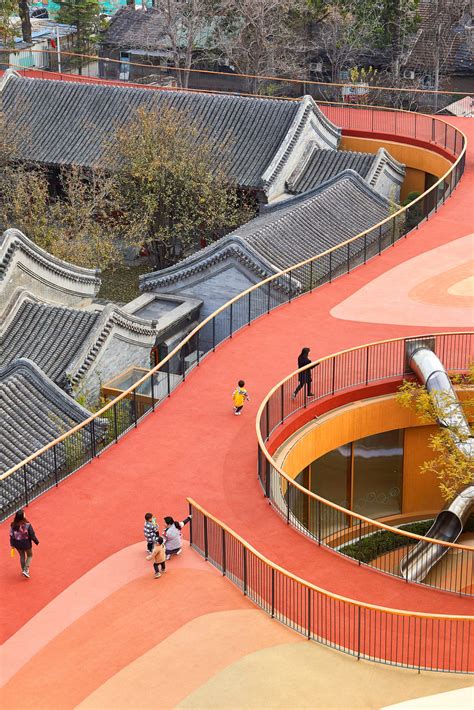 Mad Tops Beijing Kindergarten With Red Rooftop Playground Free