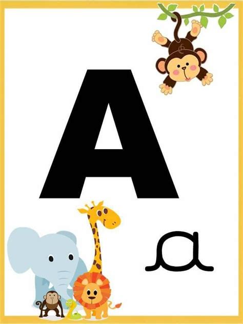 Alfabeto Com Letra Bastão E Cursiva Alfabeto Ilustrado Para Imprimir