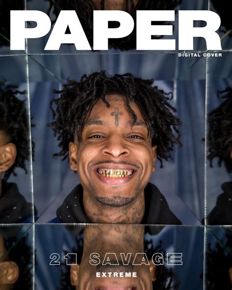 21 Savage On The Cover Of Paper Magazine Paper
