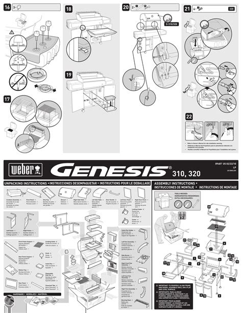 Weber Genesis 89487 Grill Assembly Instructions Manualslib