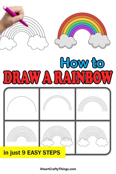 Rainbow Drawing How To Draw A Rainbow Step By Step