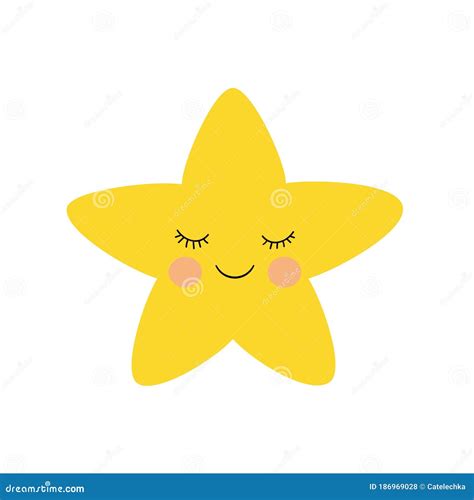 Little Yellow Star Vector Illustration Stock Vector Illustration Of