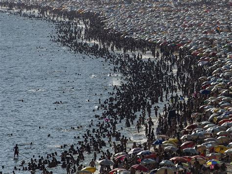 most crowded beach in the world