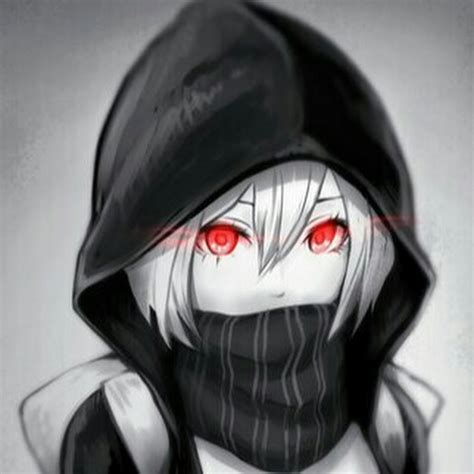 Face Mask Anime Girl With Mask And Hoodie