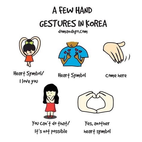 A Few Hand Gestures In Korea Korean Words Learn Korean Korean Words