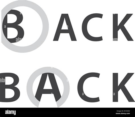Vector Illustration Back Logo Design With Circle And Text Stock Vector