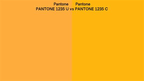 Pantone 1235 U Vs Pantone 1235 C Side By Side Comparison