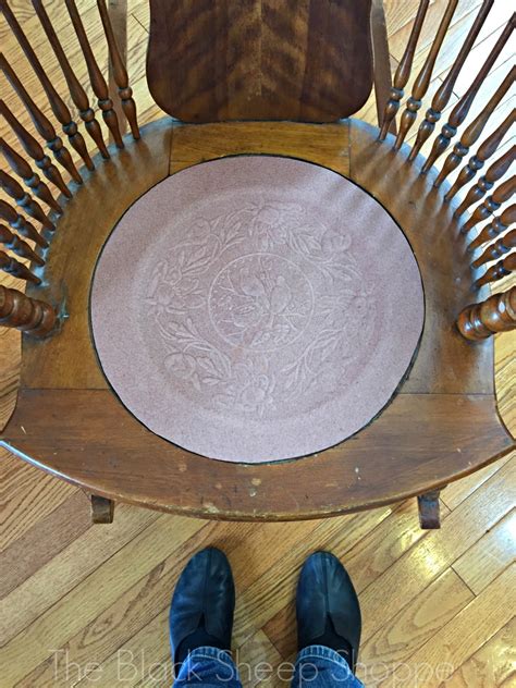 Antique Rocking Chair Seat Replacement And Painted Finish