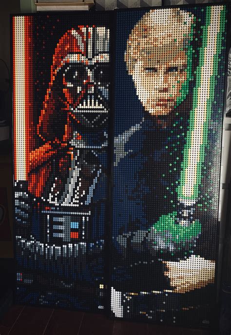 Darth Vader And Luke Skywalker Father And Son Custom Lego Sithjedi Art