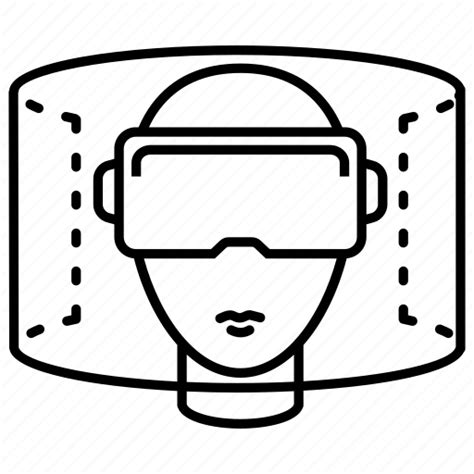 Augmented reality, avatar, face, panorama, virtual reality, virtual reality headset, vr goggles icon