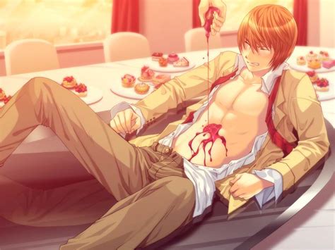 Rule 34 Death Note Food Gay L Lawliet Light Yagami Male Tagme Yaoi