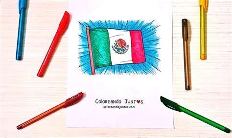 Dibujos De La Bandera De M Xico Para Colorear Gratis Coloreando
