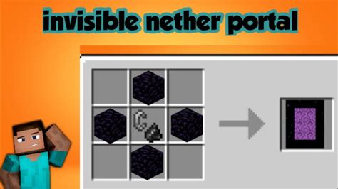Invisible Nether Portal Hack In Minecraft Shorts Youtube