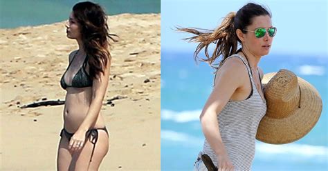 Jessica Biel Wearing A Bikini In Hawaii Pictures Popsugar Celebrity