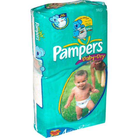 Pampers Baby Dry Size 4 Diapers 52 Ct Pack Pañales Y Pantalones De