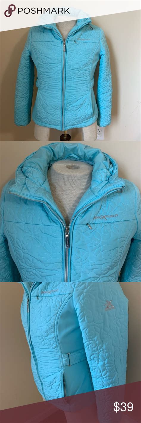 Zero Xposur Light Blue Hooded Winter Jacket Size M Clothes Design
