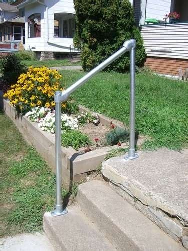 Find handrail exterior handrails & accessories at lowe's today. How to Make a Handrail on Existing Concrete | eHow
