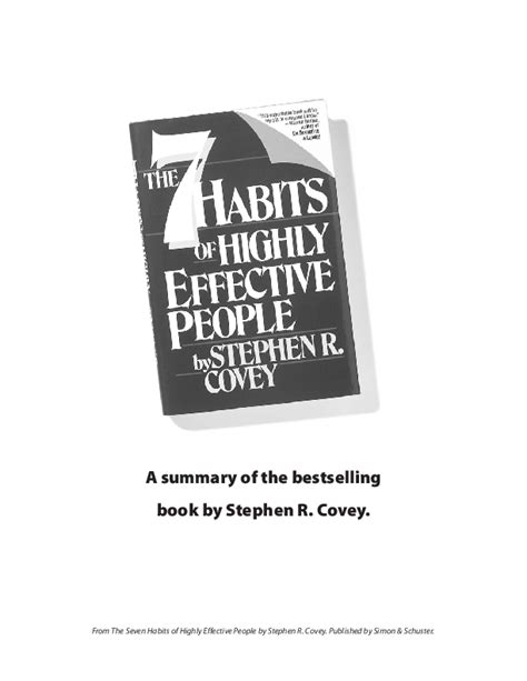 (PDF) Habits of Highly Effective People Summary Covey | adam awan ...